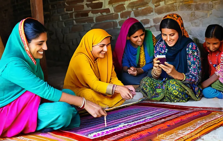 디지털 장인 문화가 지역 사회에 미치는 영향 - **Prompt 1: Global Reach for Local Crafts**
    "A male artisan in his late 40s, with a gentle, prou...