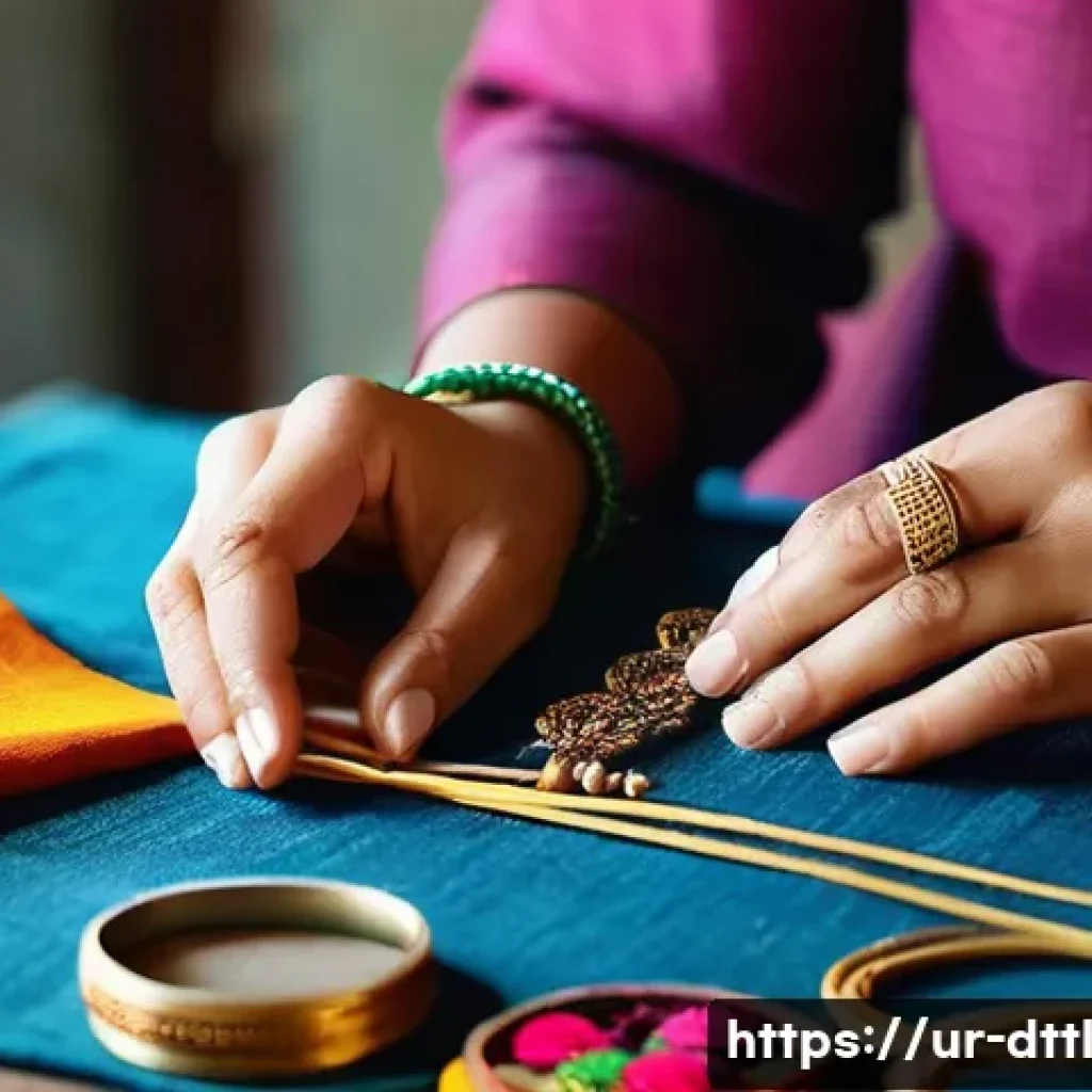 디지털 장인 문화의 창조적 접근법 - **Prompt 1: Artisan Bridging Tradition and Digital Commerce**
    "A close-up, dynamic shot of a ski...