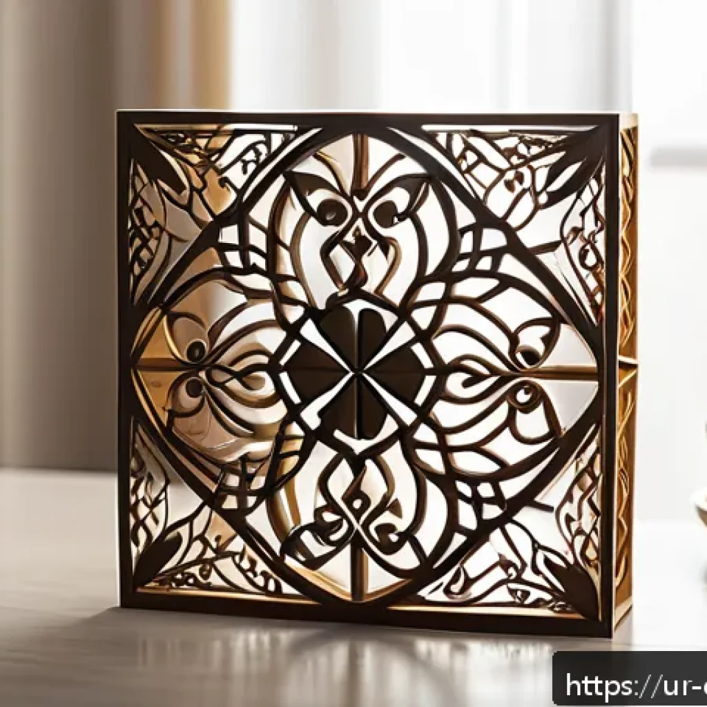 디지털 장인 문화에서의 제품 디자인 사례 - A sophisticated 3D printed home decor item inspired by traditional Pakistani rural motifs, featuring...